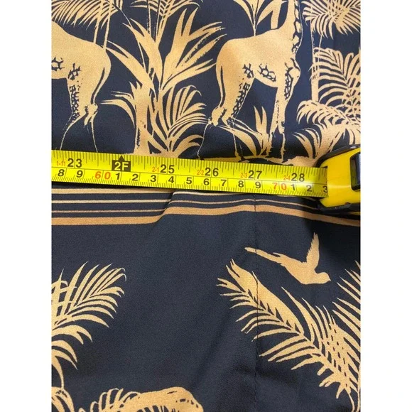 Belle by Kim Gravel 1X Safari Giraffe Print Kaftan Top Black Gold Oversized Boho - Picture 8 of 11